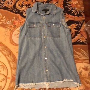 Muscle tank- like denim dress